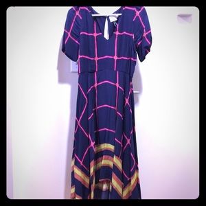 Gorgeous Anthropologie Navy/Pink Dress