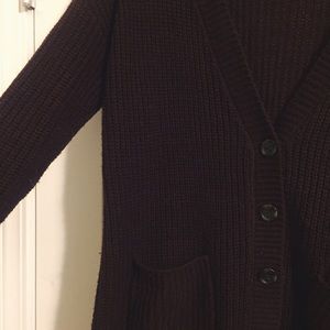 Cozy maroon oversized cardigan