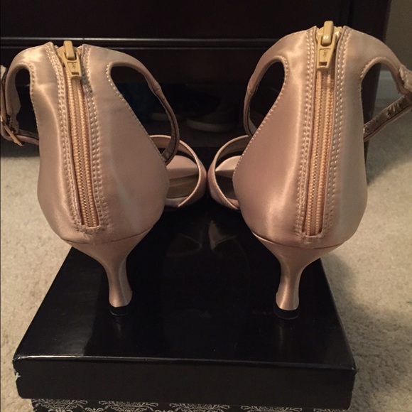 Champagne Satin RSVP Mikayla heels - Picture 2 of 3