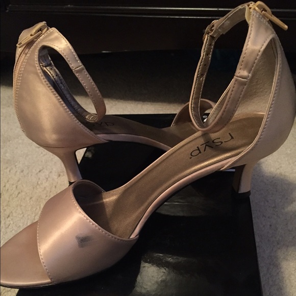 Champagne Satin RSVP Mikayla heels - Picture 3 of 3