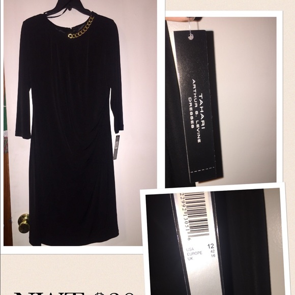 Tahari Black Cocktail Dress