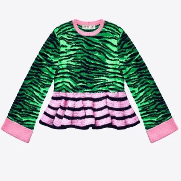 Kenzo + H&M tiger stripe sweater