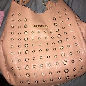 Plush pink Bebe purse