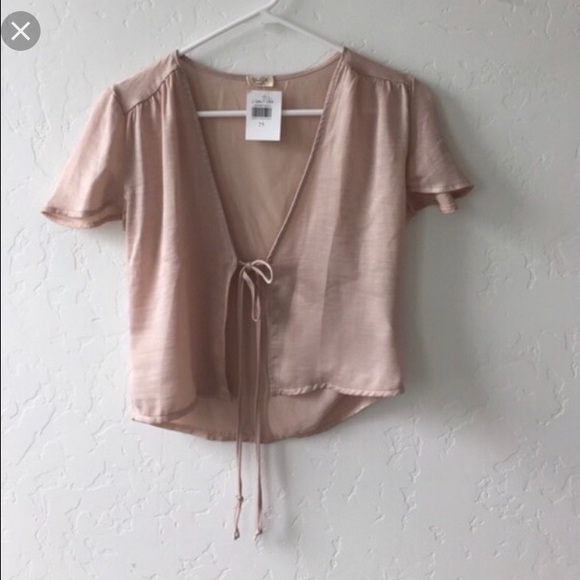 Brandy Melville Leesa Silk Top