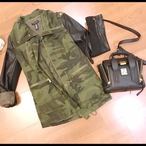 Aqua Jackets & Blazers - Camo leather jacket Aqua Jackets & Blazers - Camo leather jacket