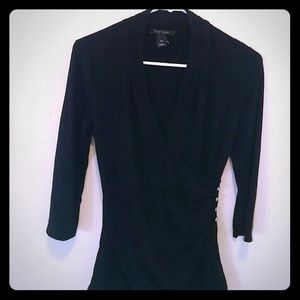 Black v neck blouse
