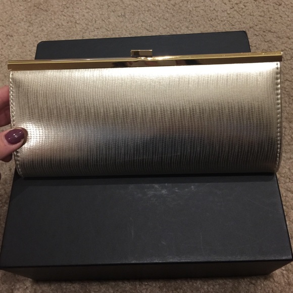 Gold Aldo clutch