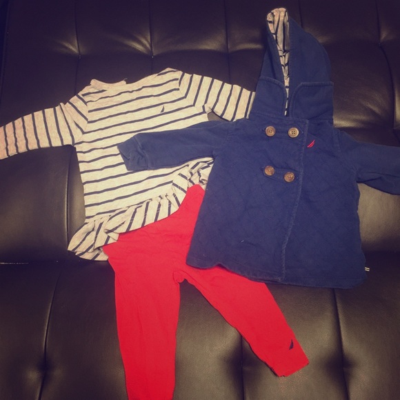 Nautical baby girl 12 month set