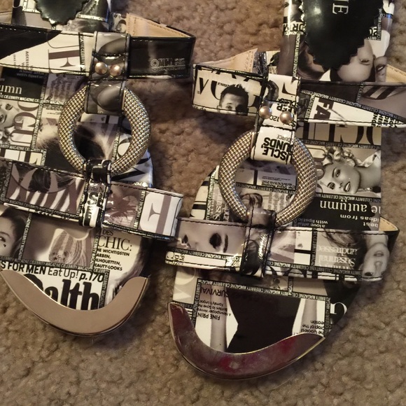 Authentic Ferdene magazine patternlow heel slipper - Picture 3 of 4