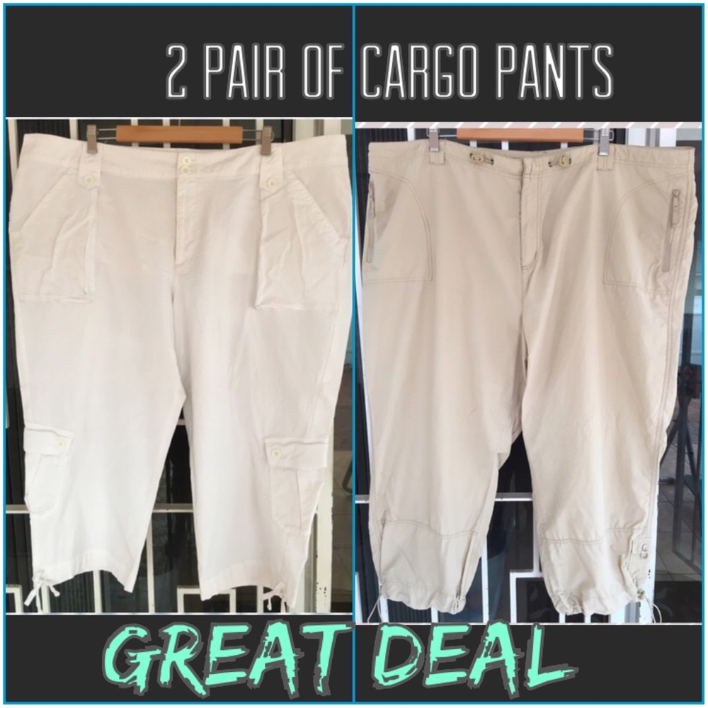 Two pair of Venezia by Lane Bryant Cargo pants