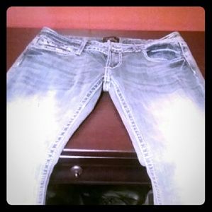 Express Rerock Low Rise Boot Cut Jeans