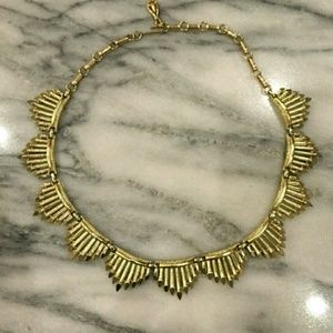 Gold Vintage Art Deco Spike Necklace