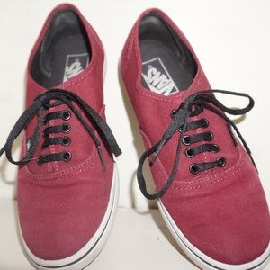 Burgundy Authentic Vans