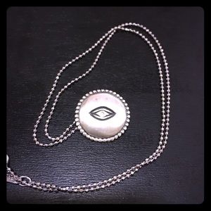 Sterling silver eye pendant necklace