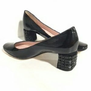 Kate Spade Black Patent Leather Bejeweled Heels