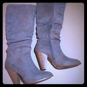 Heels Boots Suede  gray / taupe