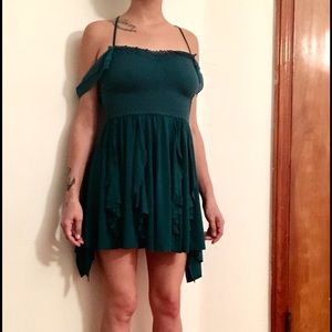 Emerald green cocktail dress
