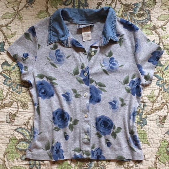 Vintage 90s floral print top - Picture 2 of 4