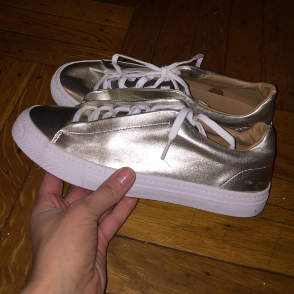 ZARA Light gold sneakers 💰💰💰