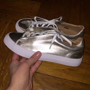 ZARA Light gold sneakers 💰💰💰