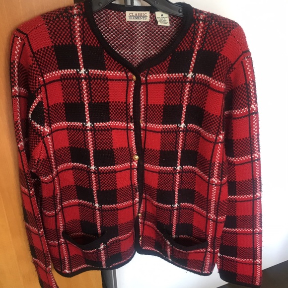 Flannel Shirt Sweater 