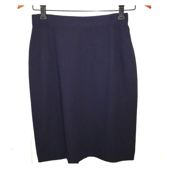 Vintage Alberto Makali Navy Blue Wool Skirt