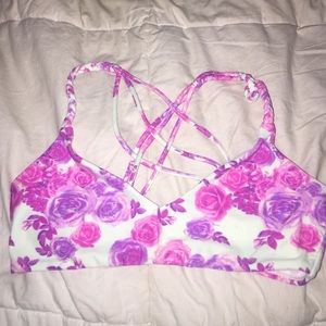 Floral bathing suit top