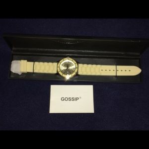 Gossip watch in pastel yellow