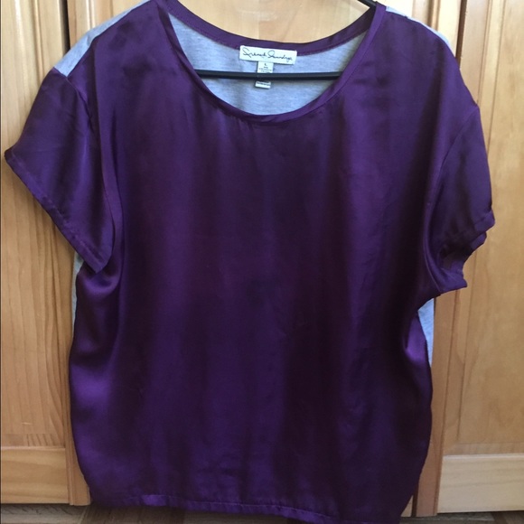 Silky front / cotton back casual t-shirt