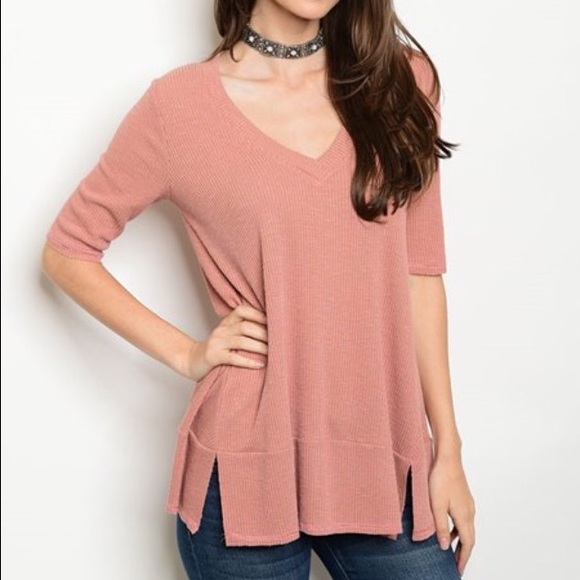 🎉Last One!!!🎉 Mauve Knit Top - Picture 1 of 4