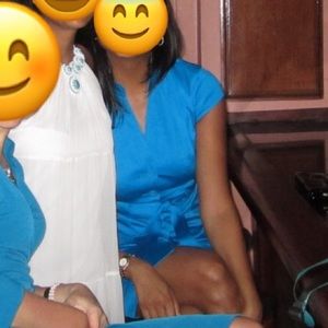 Calvin Klein Electric Blue Belted Shirtdress