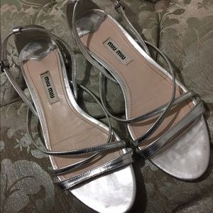 Miu miu bejeweled sandals 37