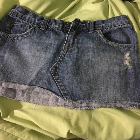 Denim jean skirt