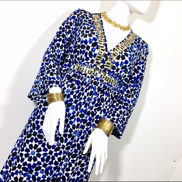 Michael Kors Dresses & Skirts - 💋Michael Kors Blue Printed Kimono Dress