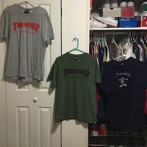 THRASHER TEES!(grey one is the only one left )