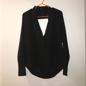 Black button down