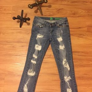 Flying Monkey Distressed Jeans