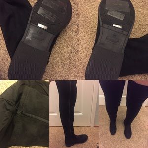 Black thigh high boot