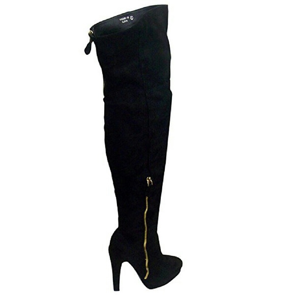 ๐จ FOR SALE last pair size 7๐จHigh boots over knee - Picture 2 of 4