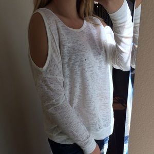 NWOT Zara shoulder cut-out tee