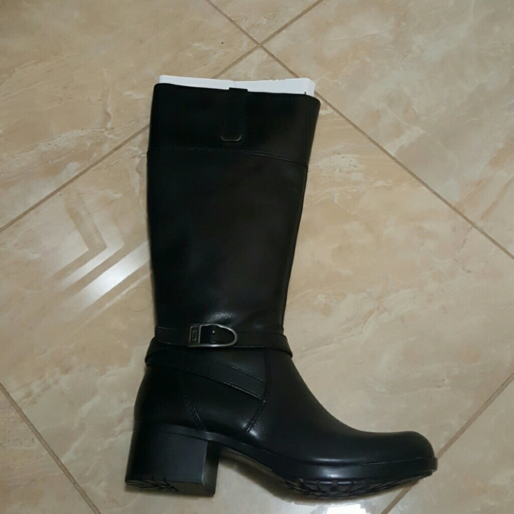 NWOT 'Price Firm' Bandolino Black Riding Boots - Picture 5 of 6