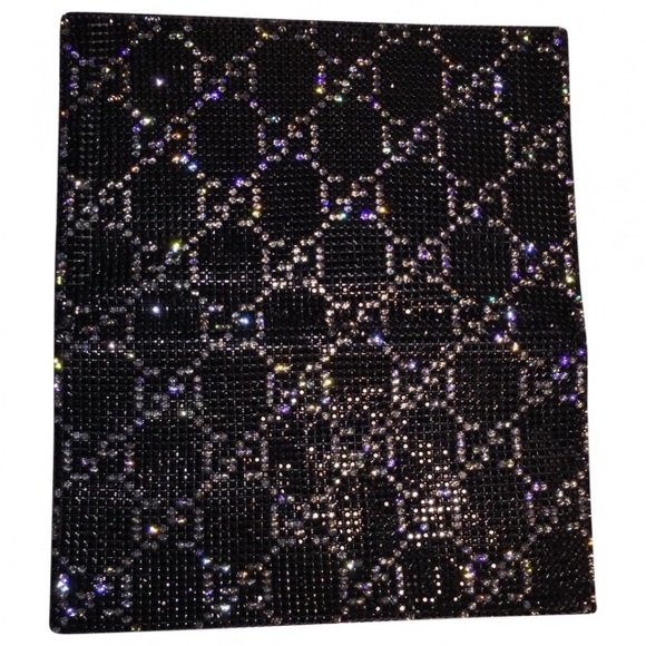 💰SOLD💰 GUCCI evening bag SWAROVSKI CRYSTAL logo - Picture 6 of 8