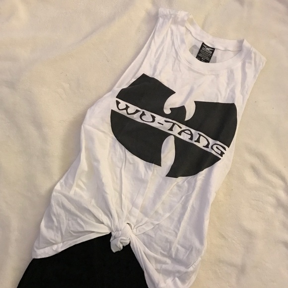 Wutang CREAM  Front-Tie Muscle Tee