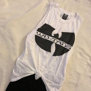 Wutang CREAM  Front-Tie Muscle Tee