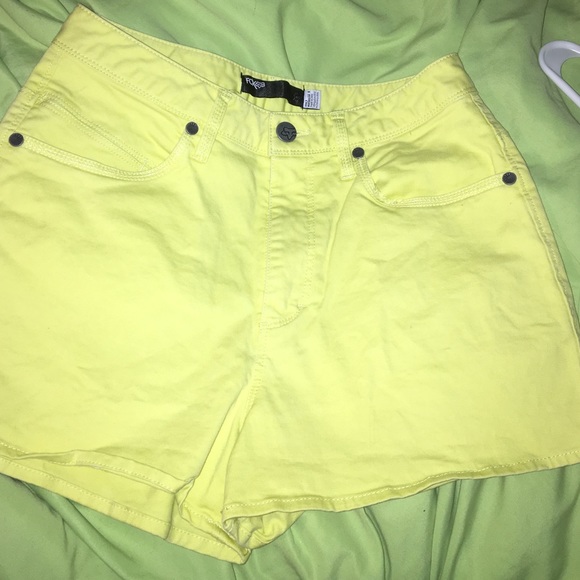 Fox high-waisted shorts.
