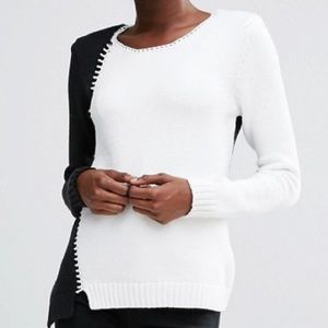 French connection colorblock sweater ⚪️⚫️⚪️⚫️