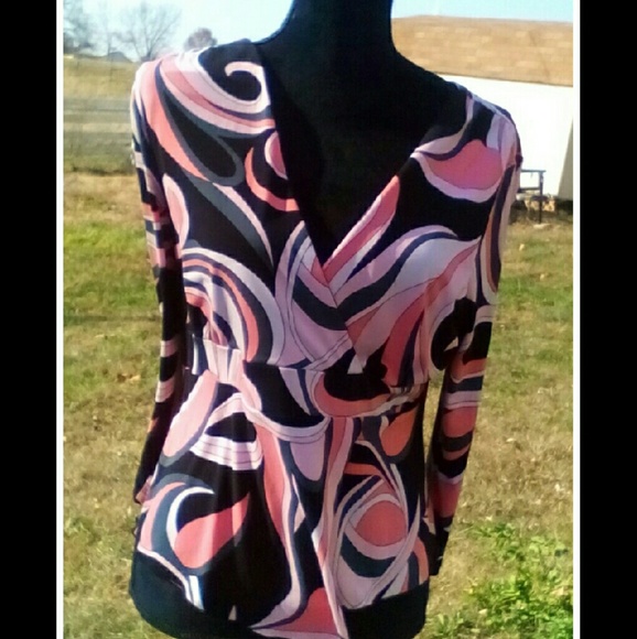 Pink and Black Paisley Blouse SALE