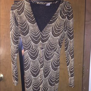 Black and gold dress