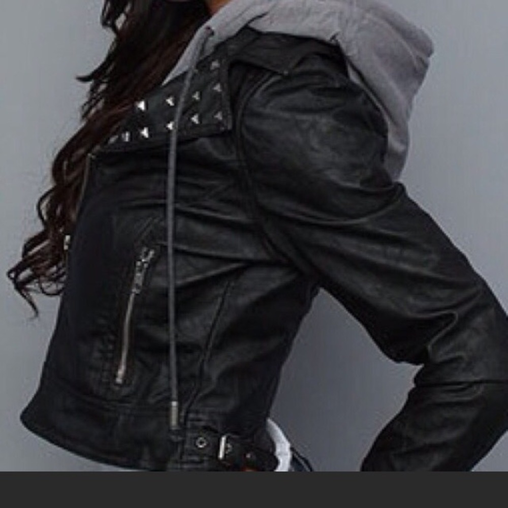 Jack - black leather jacket  - super cute