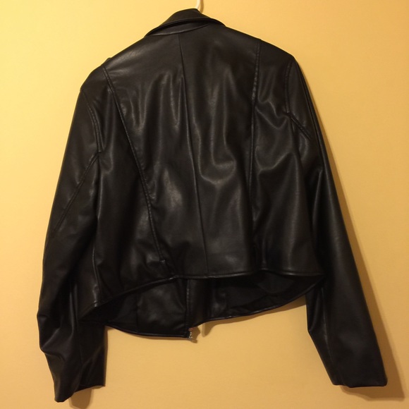 Plus Size Vegan Leather Moto Jacket - Picture 4 of 4